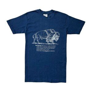 80s Vintage Buffalo T-shirt Single Stitch Stedman New York Definition Joke.